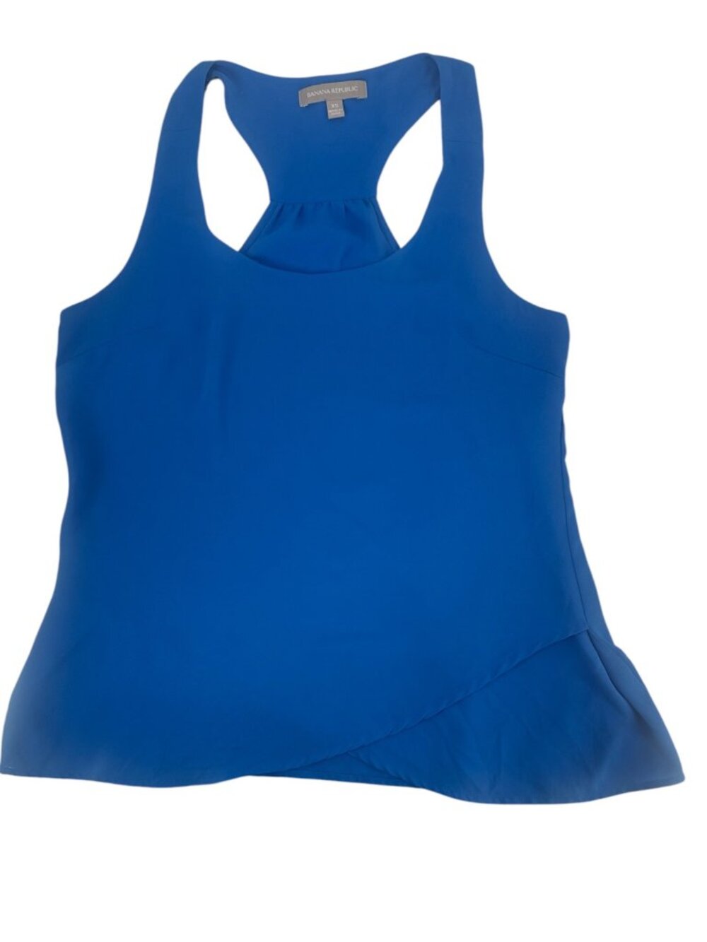 Banana Republic Tank Women's XS Blue Racerback Asymmetric Hem Summer Cami Top